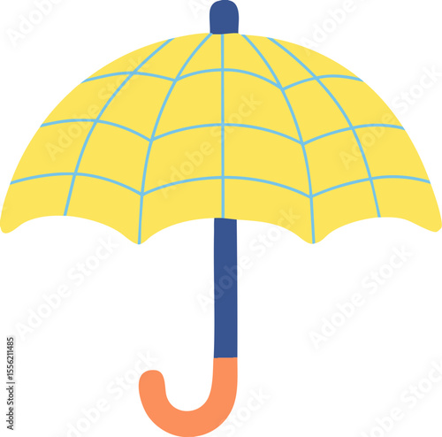 Yellow Grid Umbrella – Weather Forecast Icon