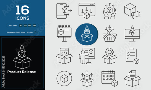 Product Release Set of high-quality icons that are suitable for Product Release. And change your next projects with minimalist icon design, perfect for websites, mobile apps, books, social media