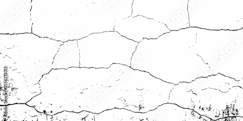  white textured wall with cracks and brick foundation, creating a distressed and   some dark spots,  textured appearance. it looks aged