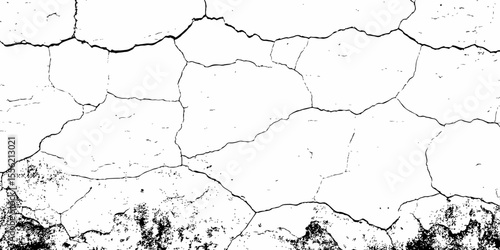  white textured wall with cracks and brick foundation, creating a distressed and   some dark spots,  textured appearance. it looks aged