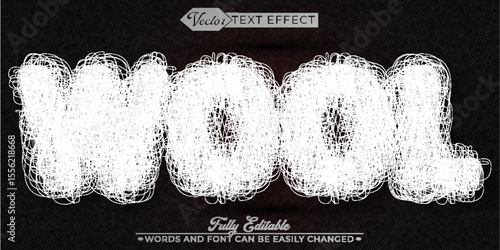 Wool Vector Editable Text Effect Template