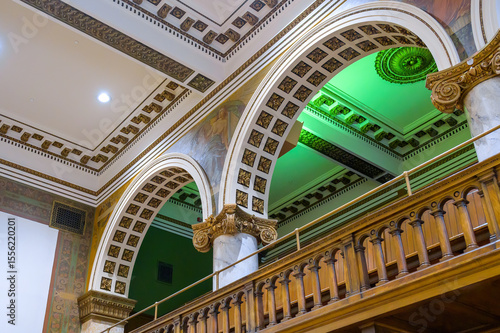 Photography Colonial heritage architectural arches in the Old City Hall, Toronto, Canada