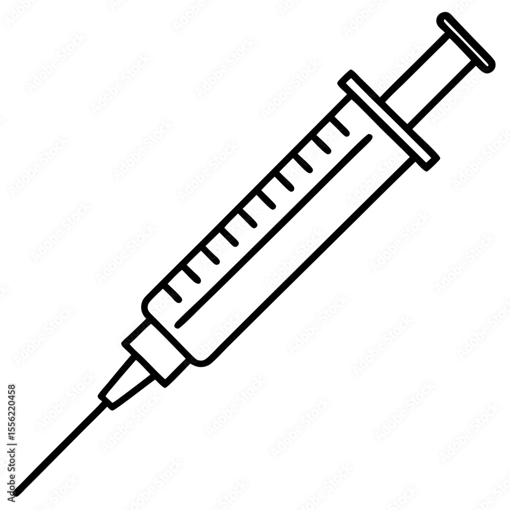 Injection Needle Vector Line Injection Needle Vector Line