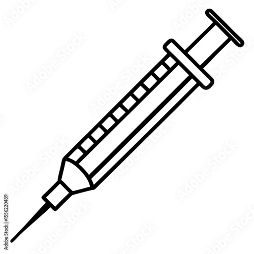 Injection Needle Vector Line