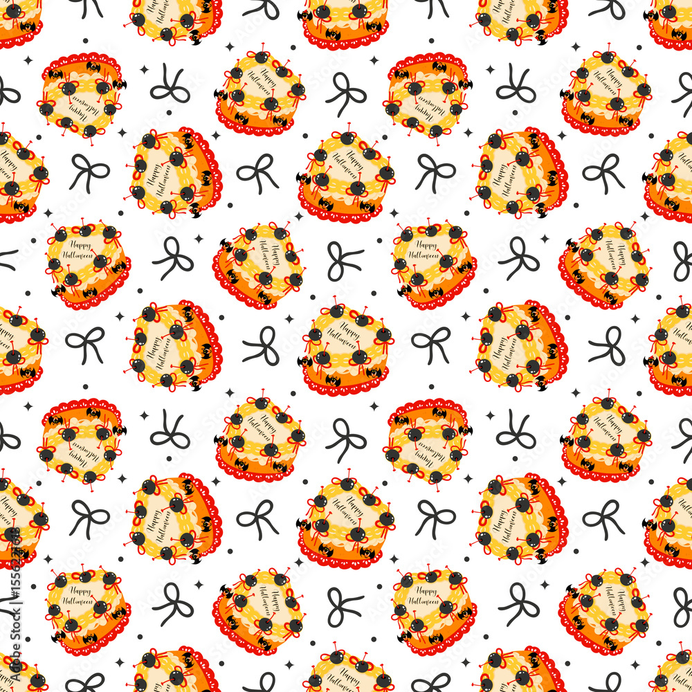 Kawaii Halloween Cake Seamless Kawaii Halloween Cake Seamless
