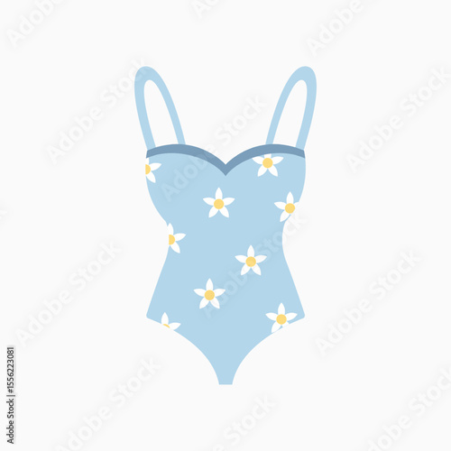 swimming suit flat icon isolated on white