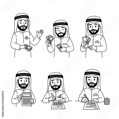 Arabian bank manager character