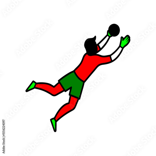  goalkeeper jump to save the ball