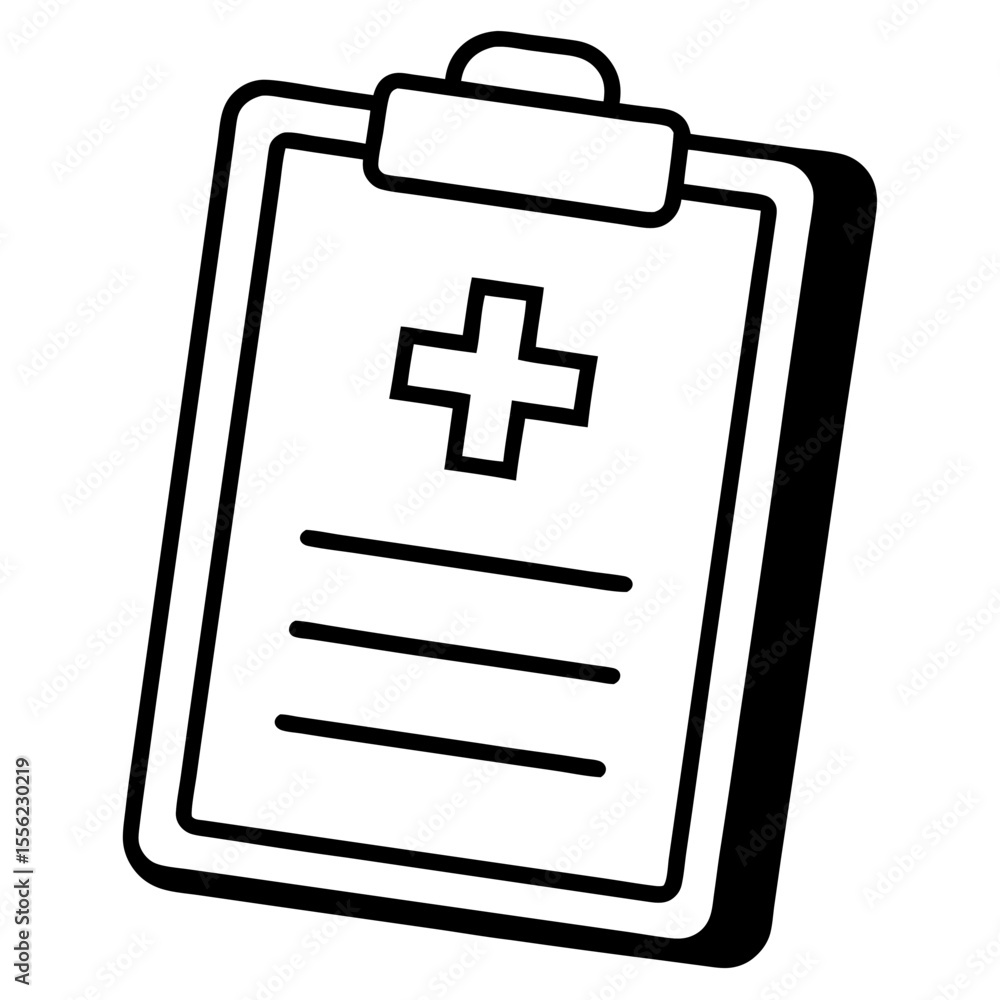 Obraz premium Medical File Pad – Clean Vector Design