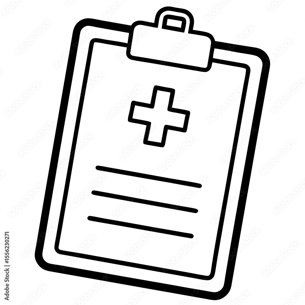 Obraz premium Medical File Pad – Clean Vector Design