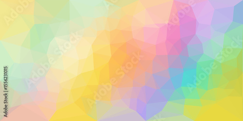 Wallpaper Mural A soft pastel abstract background with a polygonal mosaic pattern blending yellow, pink, green, and blue hues in a dreamy and colorful style.

 Torontodigital.ca