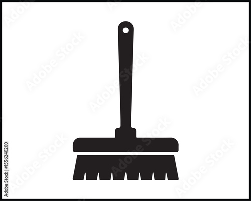 floor scrubber silhouette flat icon simple style