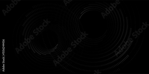 Halftone circular dotted frames set. Circle dots texture isolated on white background.  Modern design element spiral circle sound wave vector logo simple art good