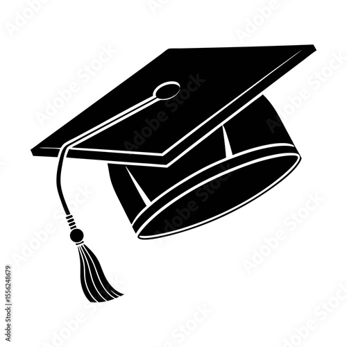 Graduation Cap and Diploma isolated on a transparent background realistic