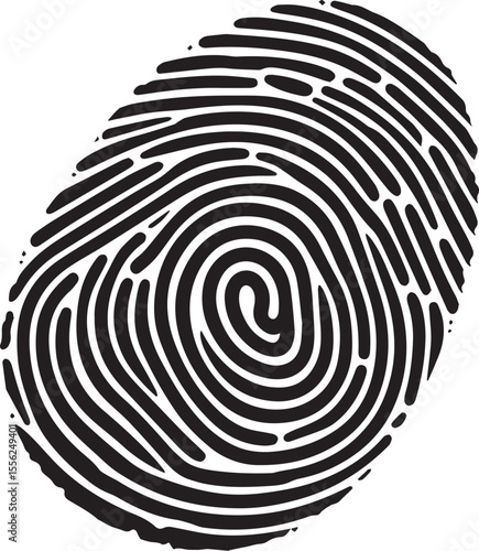 Thumb Print isolated on white background