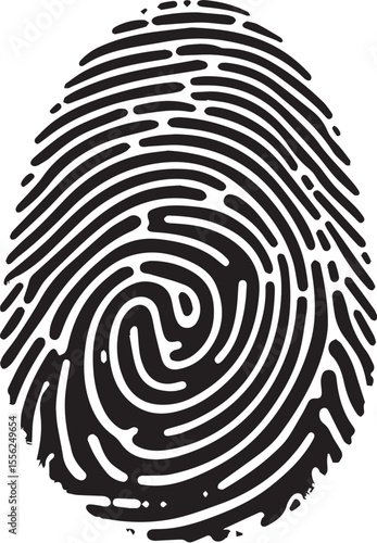 Thumb Print isolated on white background