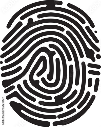 Thumb Print isolated on white background
