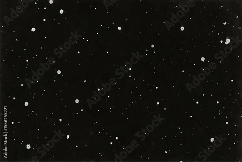 Texture of scratches on a black photograph with white dots and streaks, ideal as a scratch template for design or restoration.