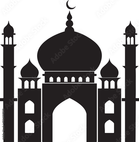 taj mahal vector illustration