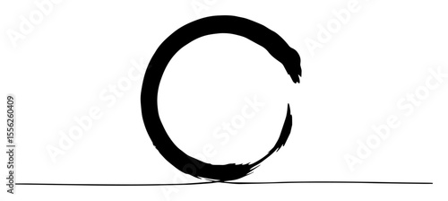 black enso zen circle brushstroke