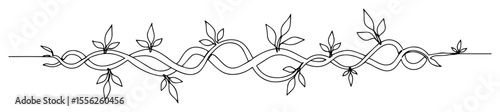 floral decorative border with vine pattern