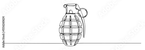hand grenade military explosive line drawing