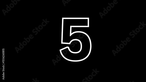 Counting from 9 to 1 in sequence video, best for youtube video intro