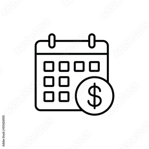 Simple icon representing financial calendar