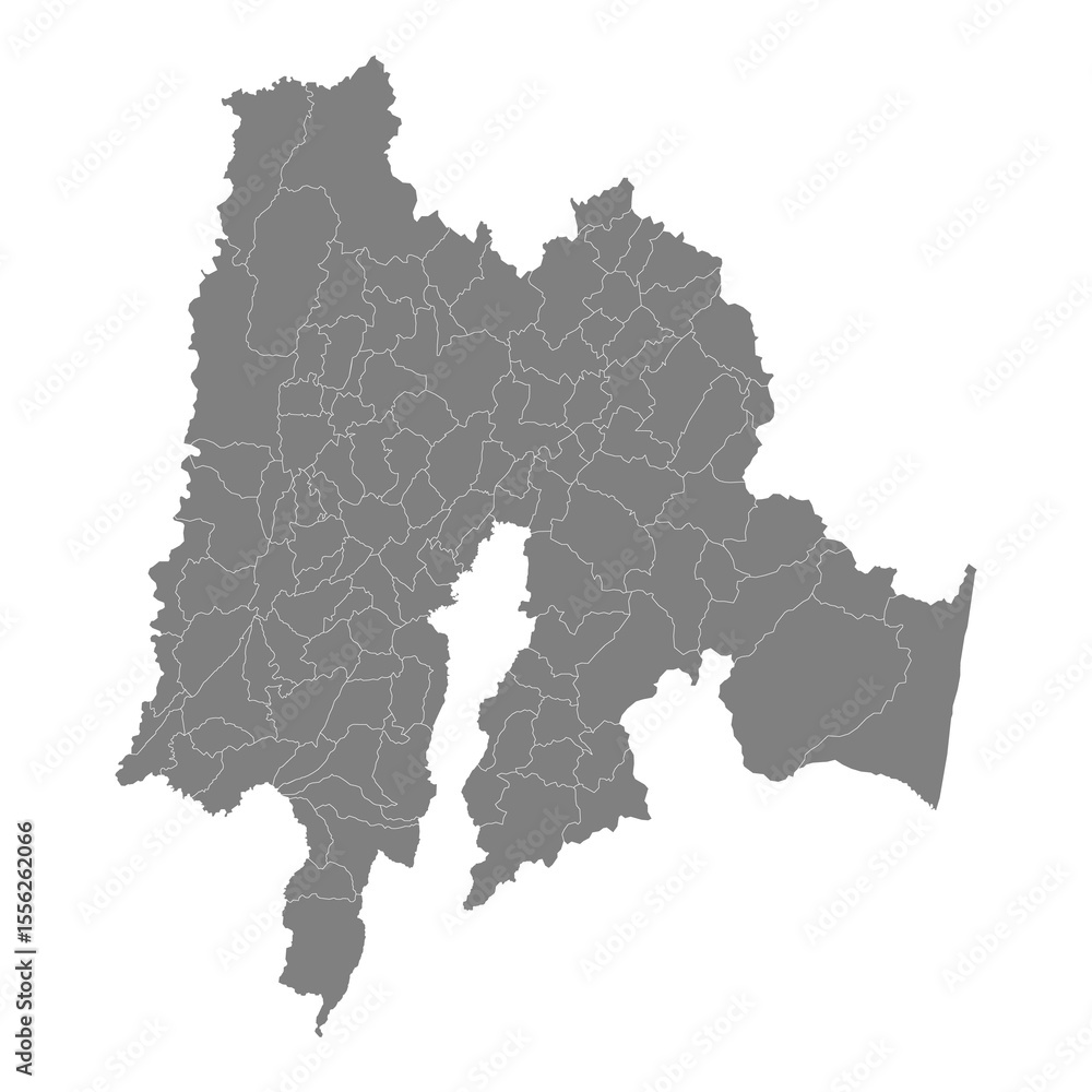 Obraz premium High Quality map of Cundinamarca is a state of Colombia, with borders of the districts