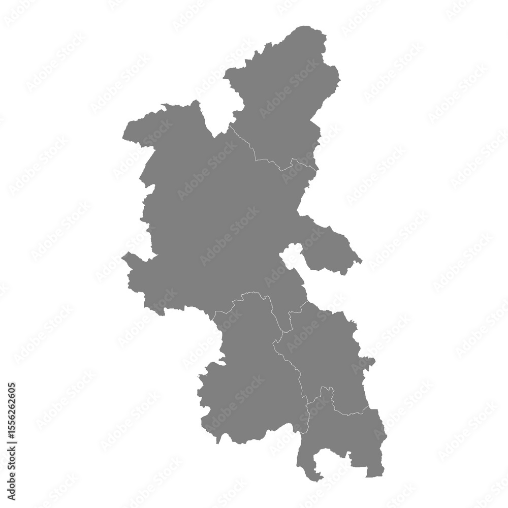 Obraz premium High Quality map of Buckinghamshire is a county of England, with borders of the districts