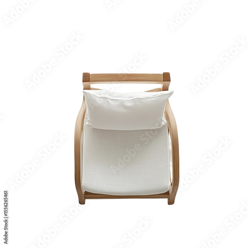 wooden chair on white background