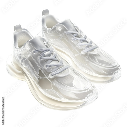 sport shoes on white background