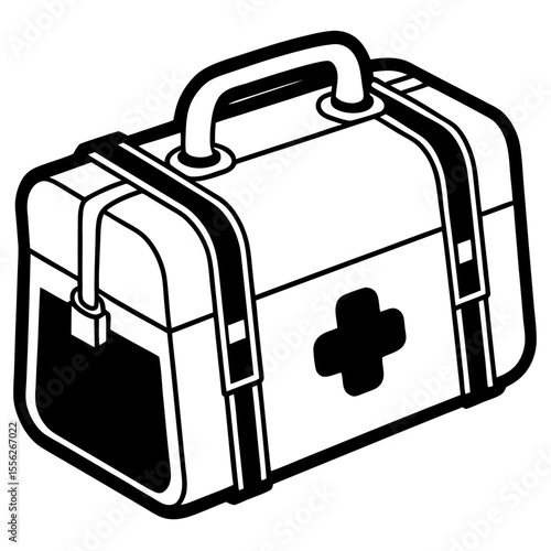 Flat First Aid Box Vector