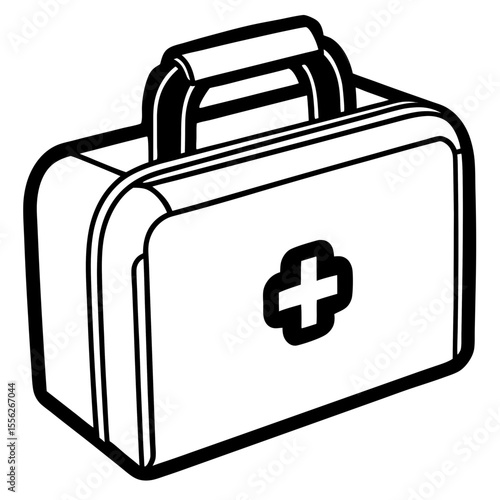 Flat First Aid Box Vector