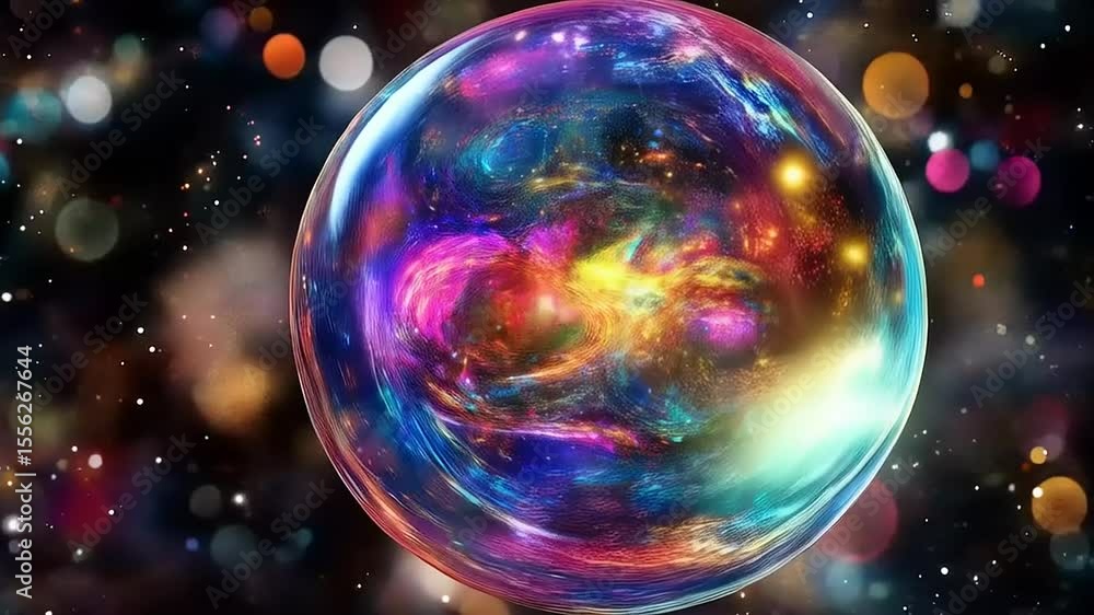 Cosmic Abstract Sphere: An Enigmatic Display of Colors and Light in Orb Cosmic Abstract Sphere: An Enigmatic Display of Colors and Light in Orb