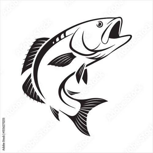 basa sea fish vector illustration