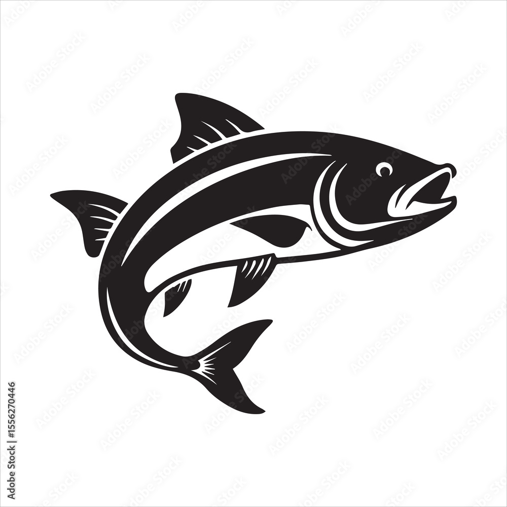 Fototapeta premium basa sea fish vector illustration