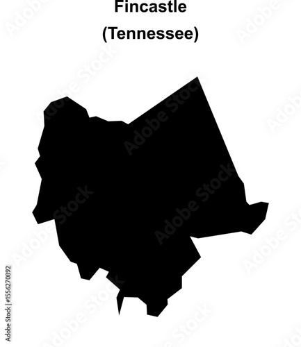 Fincastle (Tennessee) blank outline map