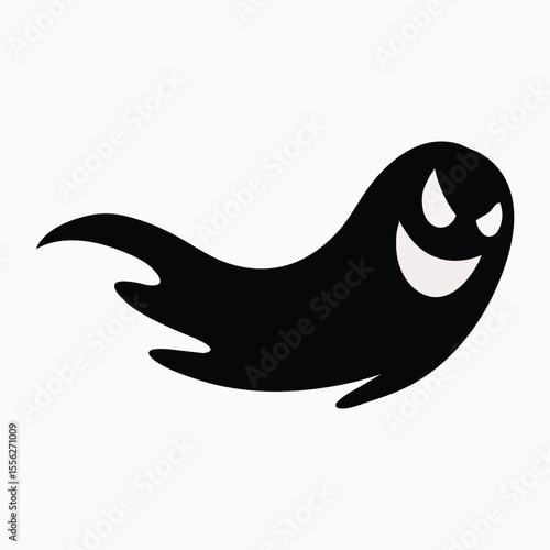 Menacing Shadow Ghost with Evil Grin



