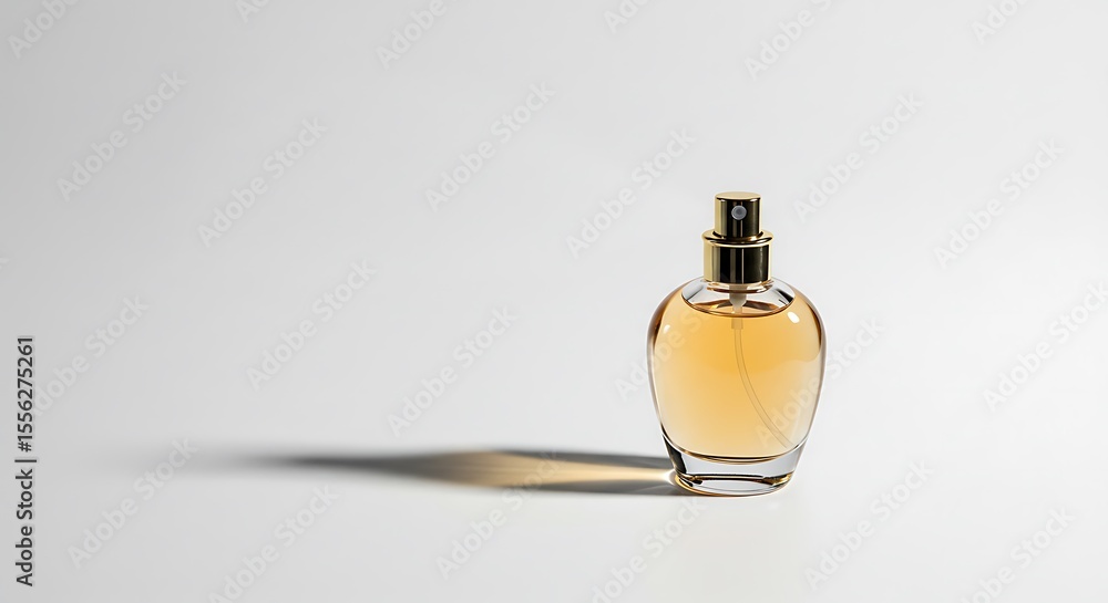 Elegant Perfume Bottle on White Background Elegant Perfume Bottle on White Background