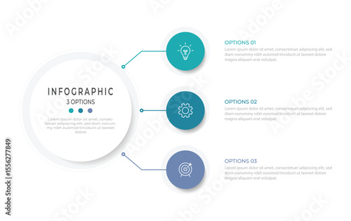 Business data visualization. Process chart. Abstract elements of graph, diagram with 3 steps, options, parts or processes. Vector business template for presentation. Creative concept for infographic