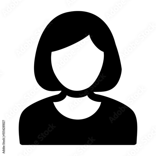 シンプルな女性シルエットのアイコン