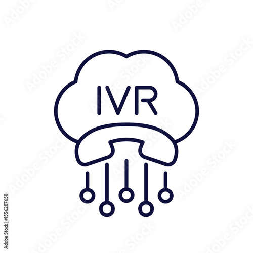 IVR line icon, Interactive Voice Response