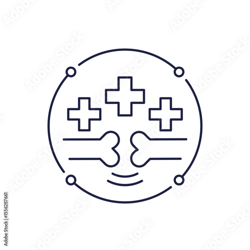 joint health icon in line design