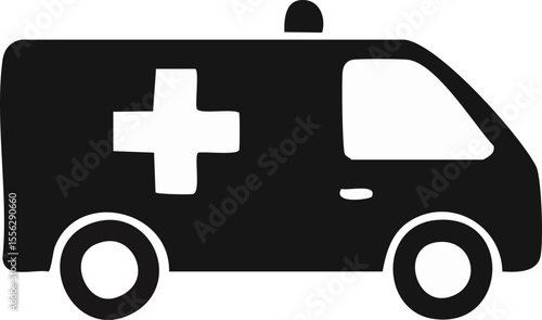 Icône minimaliste d’ambulance médicale