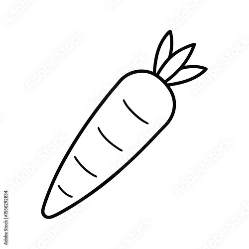 carrot outline line art drawing