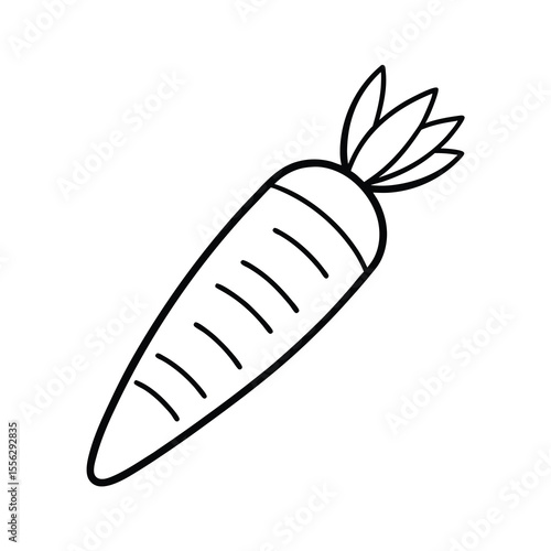 carrot outline line art drawing