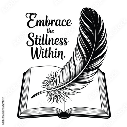 Minimalist black and white vector quote layout set designed for journaling, posters, and motivational decor in clean line art style