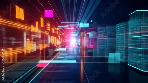 traffic in city at night