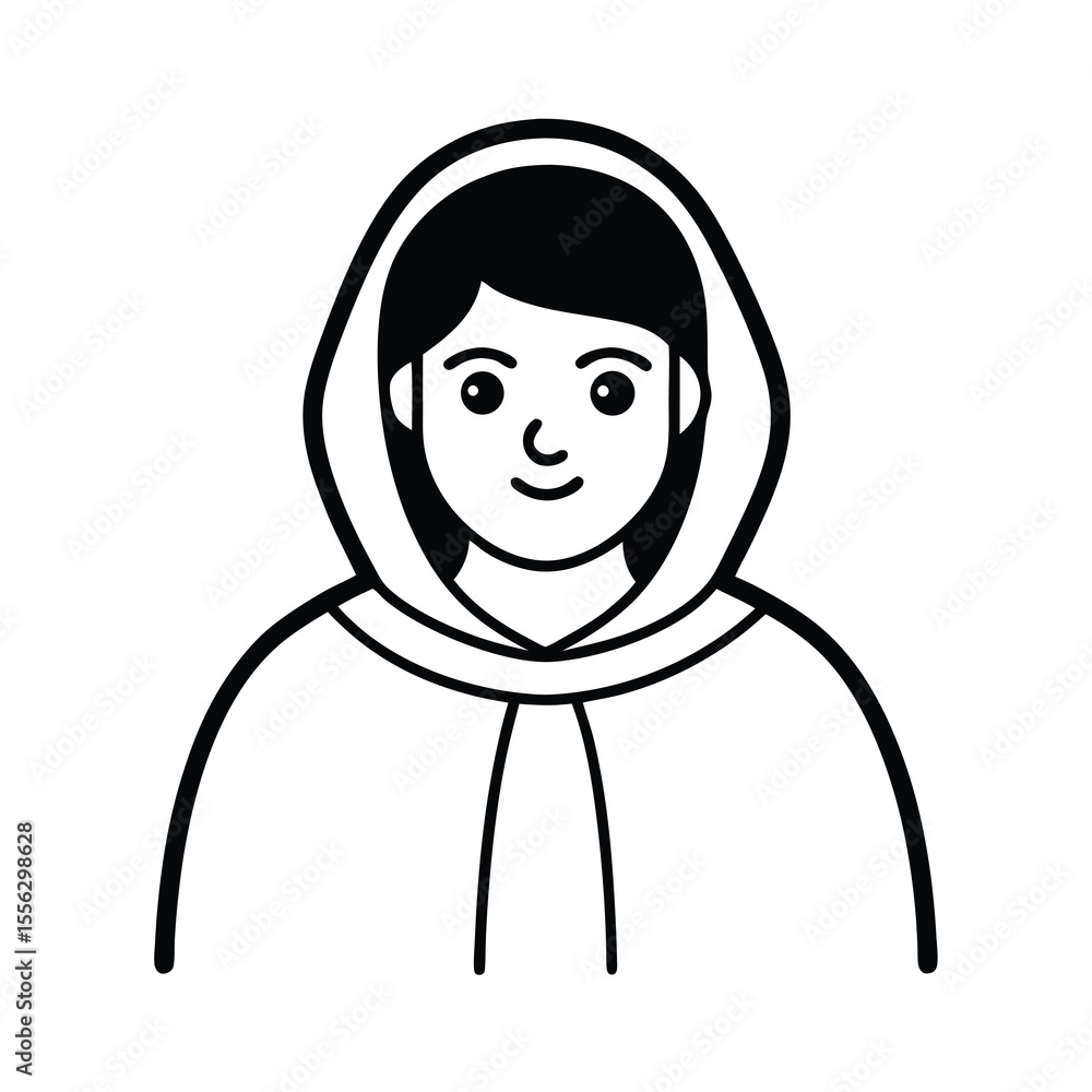 Obraz premium introvert mood line vector